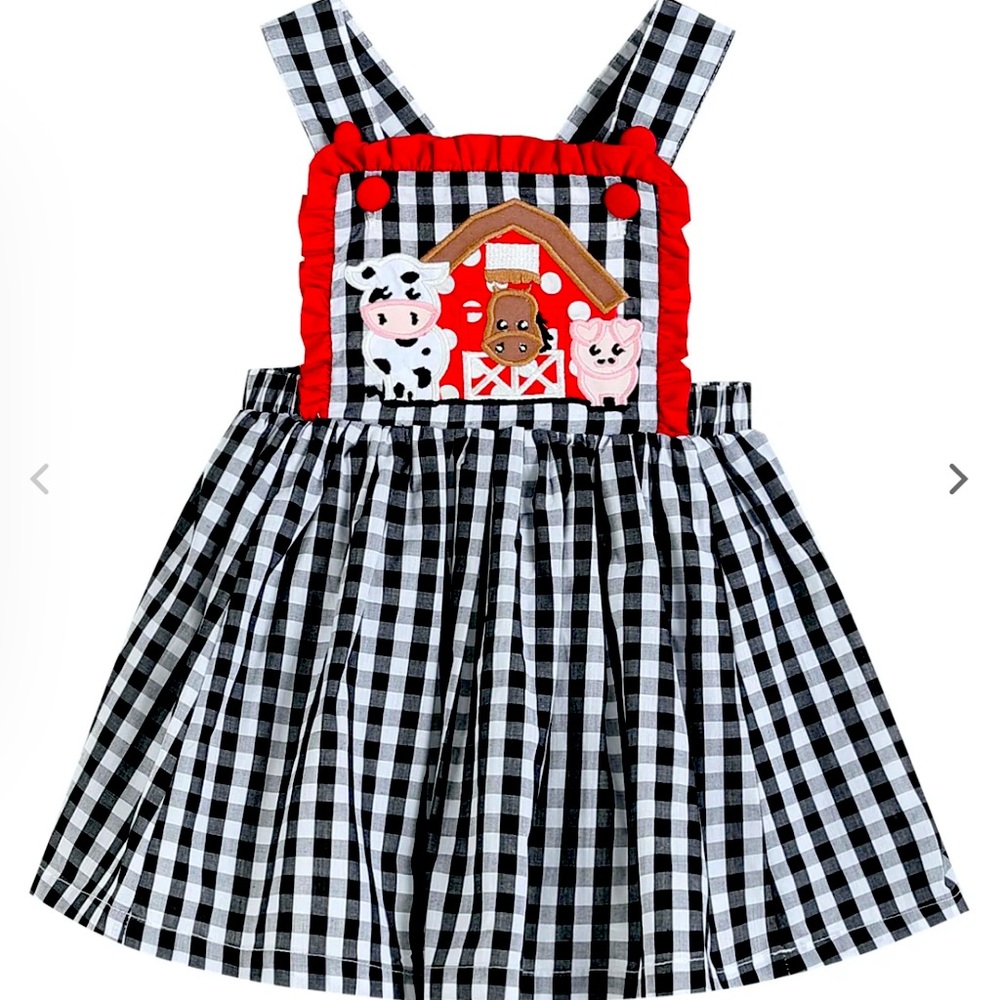 NWT Lil Cactus Smocked Farm Dress 6